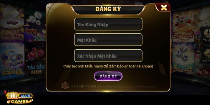 Đăng ký hitclub đơn giản với 3 bước