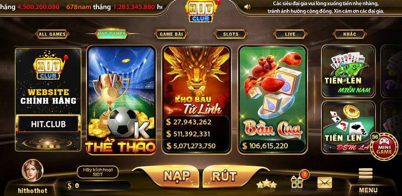 Trải nghiệm game hấp dẫn hơn khi tải app hitclub về máy